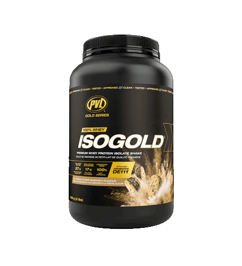 PVL Gold Series Iso Gold Protein 2lb cookie flavor. 