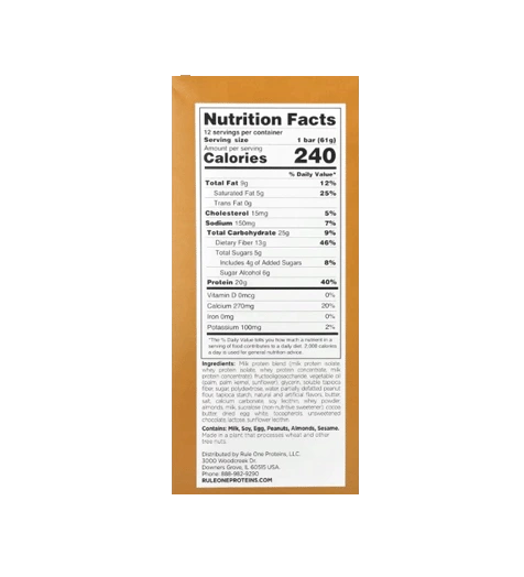 Rule 1 - Bar 1 Crunch Bars
