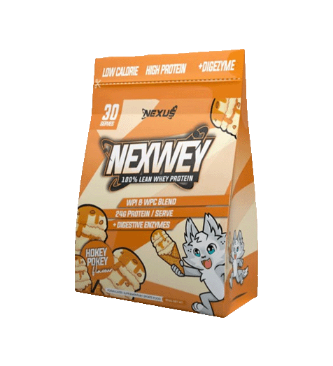 Nexus Sports Nutrition NexWey Protein 30 serves Hokey Pokey Flavor.