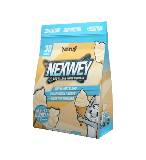 Nexus Sports Nutrition NexWey Protein 30 serves Vanilla Ice Cream Flavor.