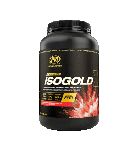 PVL Gold Series Iso Gold Protein 2lb strawberry flavor. 