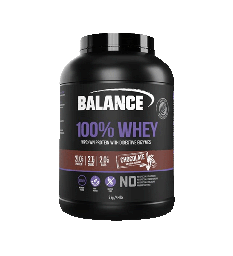 Balance 100% Whey Protein 2kg Chocolate Flavor.