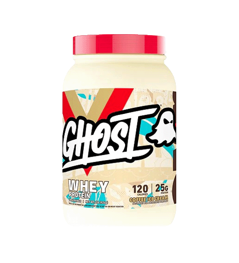 Ghost Whey Protein Powder 2lb Coffee Ice Cream Flavor.