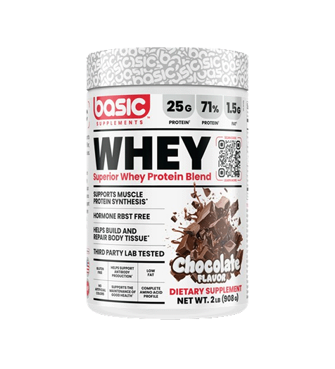 Basic Supplements Basic Whey 2lb Chocolate flavour.