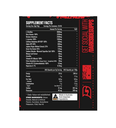 Darkside Pre-Workout (25/50 Serve)