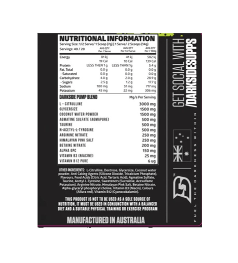 Darkside Ultra Pump Xtreme (20/40 Serves)