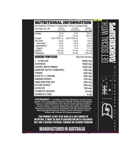 Darkside Ultra Pump Xtreme (20/40 Serves)