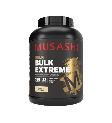 Musashi Bulk Extreme Protein Powder 2kg vanilla.