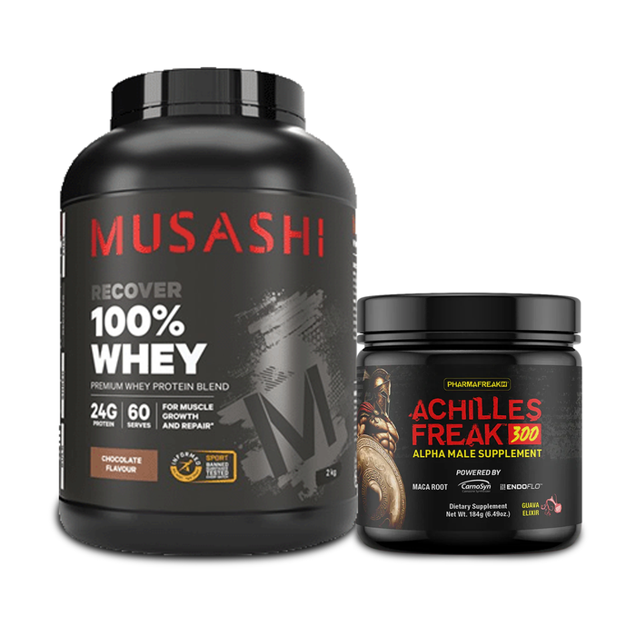 Musashi Whey 2KG + PharmaFreak Achilles Freak 300 Combo