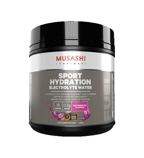 Musashi Sport Hydration Electrolyte Water Watermelon Flavour.