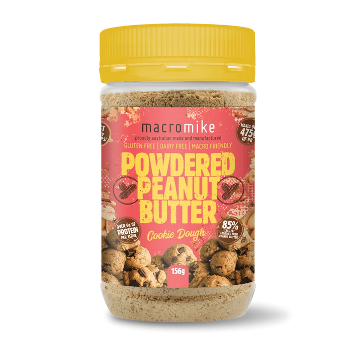 Macro Mike Powdered Peanut Butter 156g Cookie Dough Flavour - FitVibes Nutrition