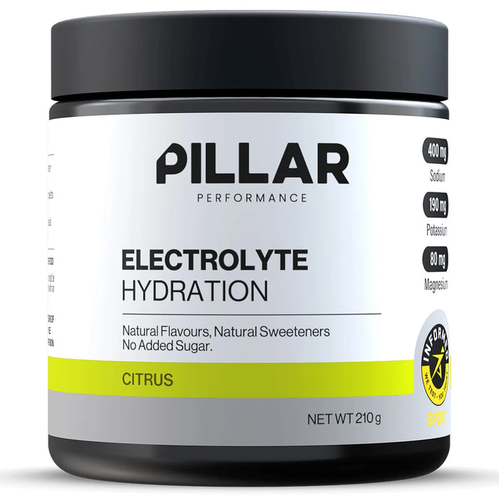 Pillar Performance Electrolyte Hydration 210g Citrus Falvour - FitVibes Nutrition