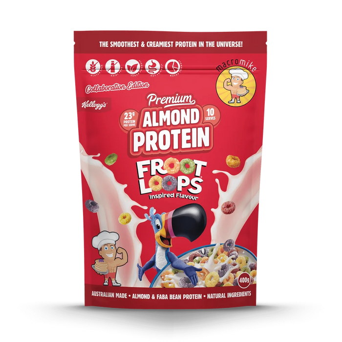 Macro Mike Almond Protein 10 Serves Froot Loops Flavour - FitVibes Nutrition