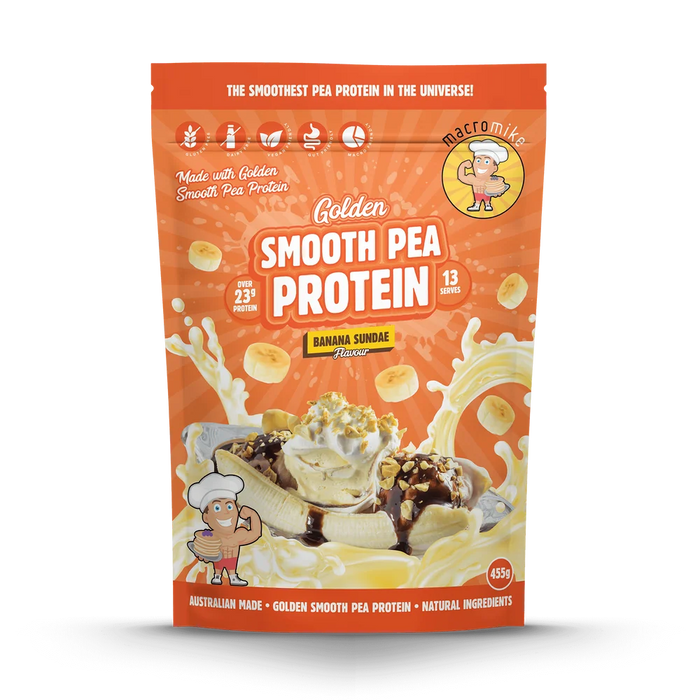Macro Mike Smooth Pea Protein 13 Serves Banana Sundae Flavour - FitVibes Nutrition