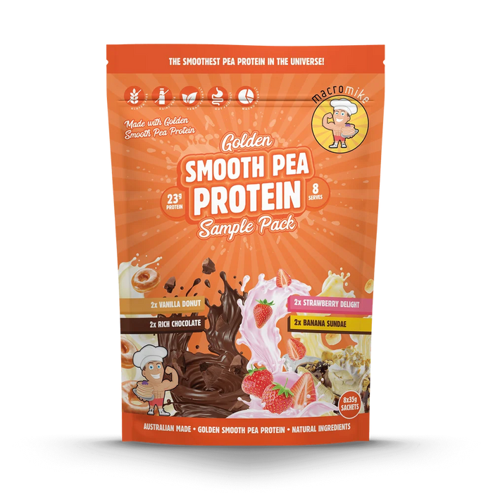 Macro Mike Smooth Pea Protein 8 Serves Sample Pack - FitVibes Nutrition