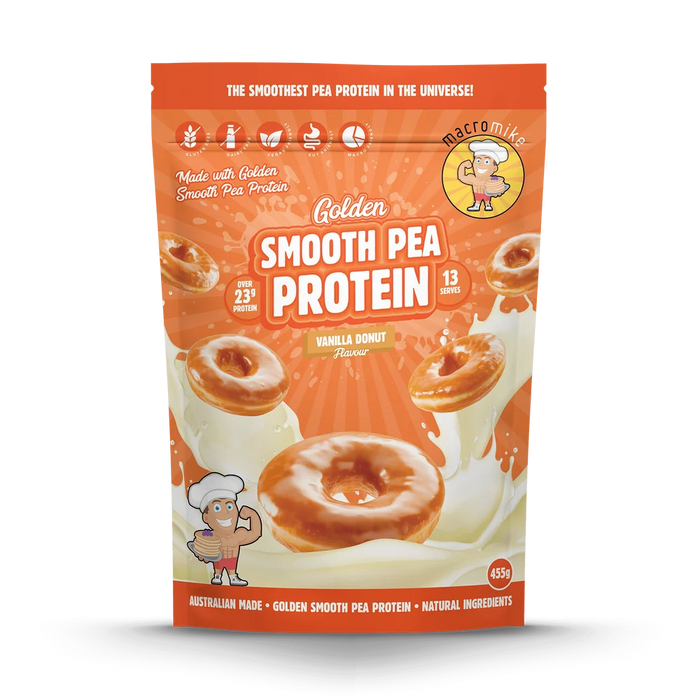 Macro Mike Smooth Pea Protein 13 Serves Vanilla Donut Flavour - FitVibes Nutrition