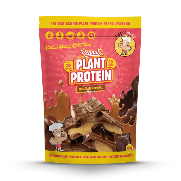 Macro Mike Peanut Plant Protein 13 Serves Chocolate Caramel Flavour - FitVibes Nutrition