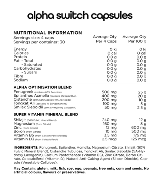 Switch Nutrition Alpha Switch Capsules