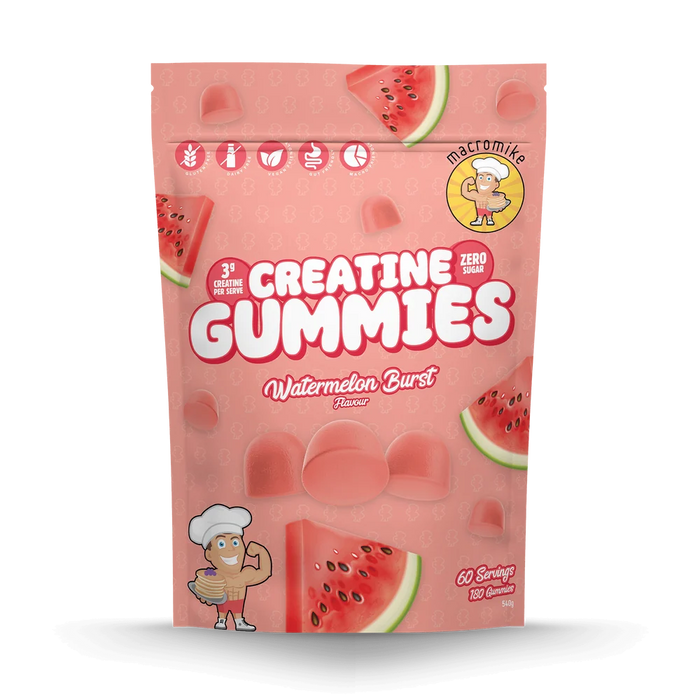 Macro Mike Creatine Gummies 60 Serves Watermelon Burst Flavour - FitVibes Nutrition