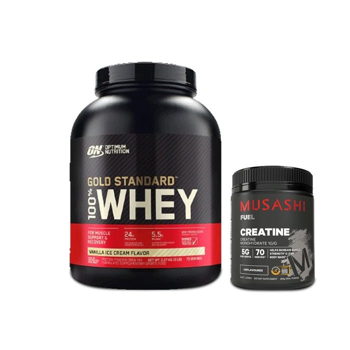 Optimum Nutrition Gold Standard 100% Whey Protein Powder – 5LB (2.27kg) + C4 Original Pre-workout