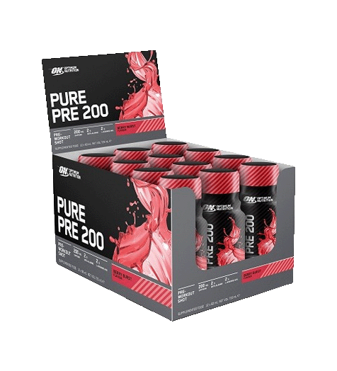 Optimum Nutrition Pure Pre 200 Shot berry burst.