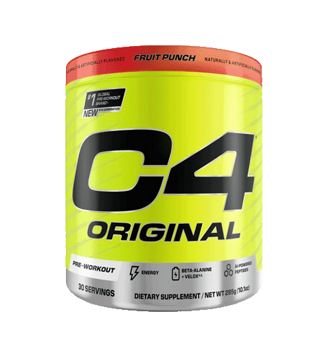 Cellucor C4 Original Pre-Workout 30 serves Fruit Punch.