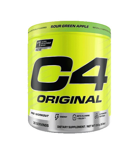 Cellucor C4 Original Pre-Workout 30 serves Sour Green Apple.