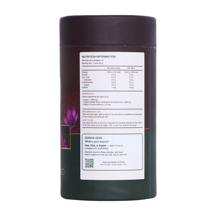 GEN YO-GEE Shilajit Honey Stick – Saffron (30 Sticks)