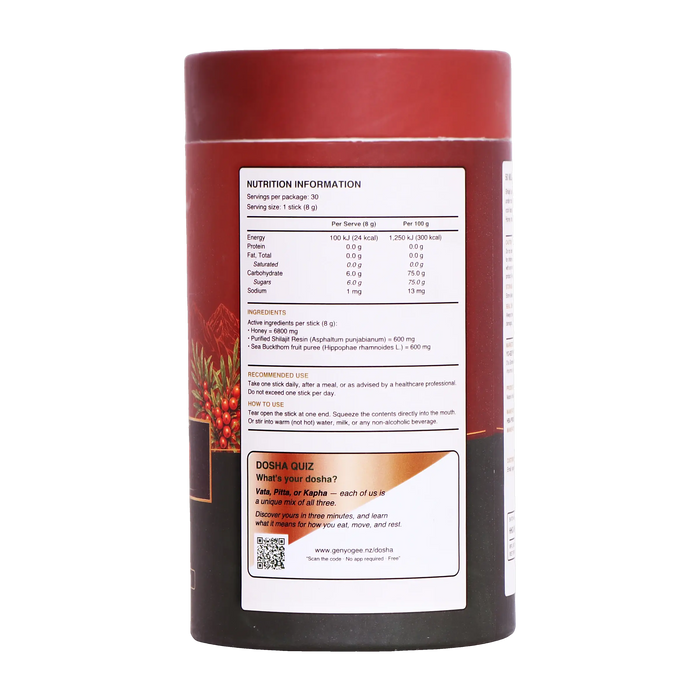 GEN YO-GEE Shilajit Honey Stick – Sea Buckthorn (30 Sticks)