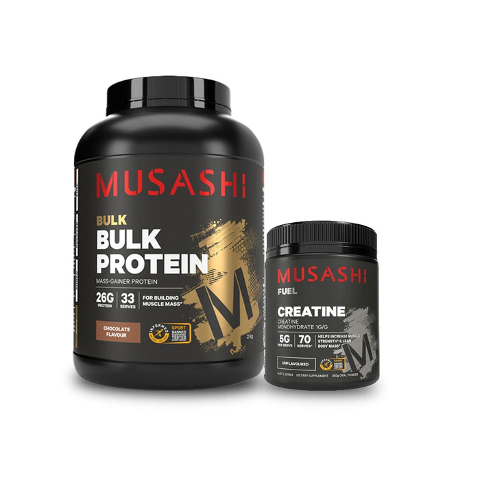 Musashi Bulk Protein Powder 2KG + Musashi Creatine Combo