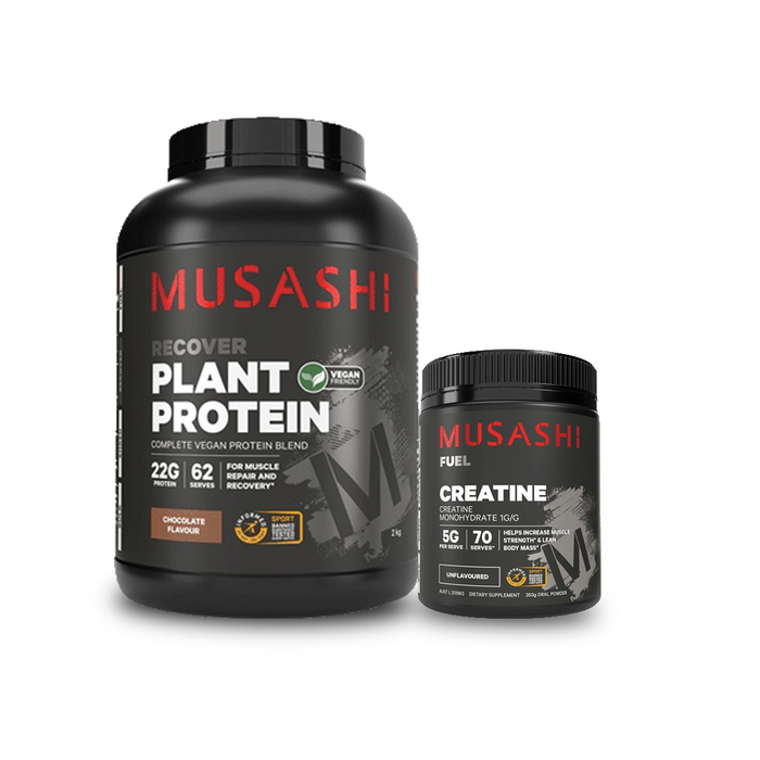 Musashi Plant Protein 2KG + Musashi Creatine Combo