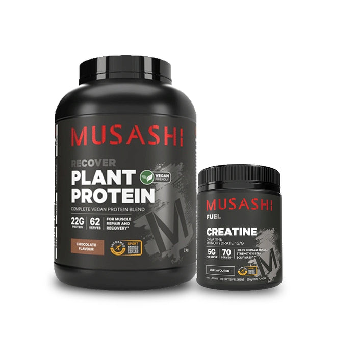 Musashi Plant Protein 2KG + Musashi Creatine Combo