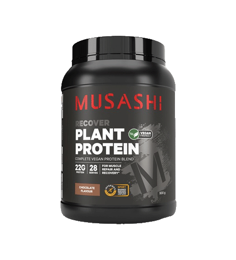 Musashi Plant Protein 900G Chocolate Flavour.