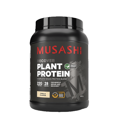 Musashi Plant Protein 900G Vanilla Flavour.