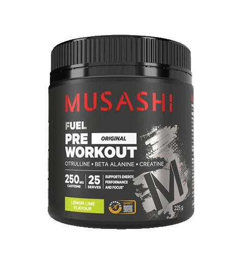 Musashi Pre-Workout Lemon Lime.