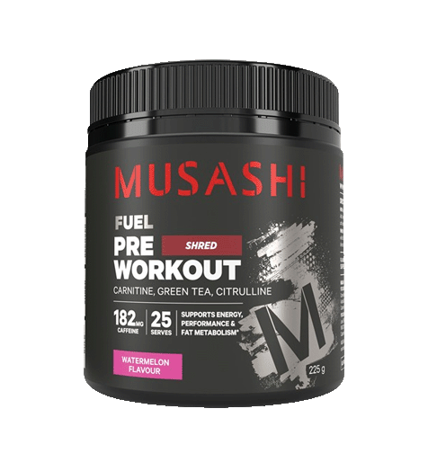 Musashi Pre-Workout Shred Watermelon.
