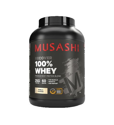 Musashi 100% Whey Protein Powder 2kg vanilla.