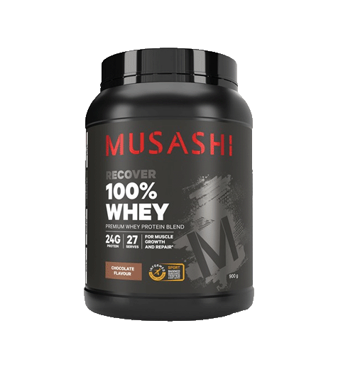 Musashi 100% Whey Protein Powder 900g chocolate.