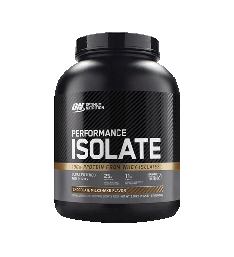 Optimum Nutrition Performance Isolate protein powder 5lb chocolate milkshake.