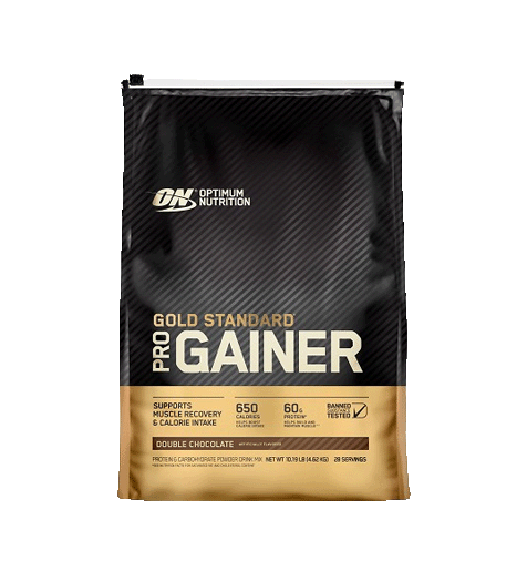 Optimum Nutrition Gold Standard Pro Gainer Protein 10LB Double Chocolate Flavour.