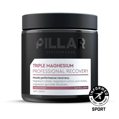 Pillar Performance Triple Magnesium 200g Natural Berry Flavour - Fitvibes Nutrition