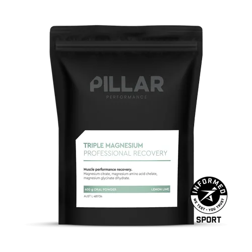 Pillar Performance Triple Magnesium 400g Lemon Lime Flavour - Fitvibes Nutrition