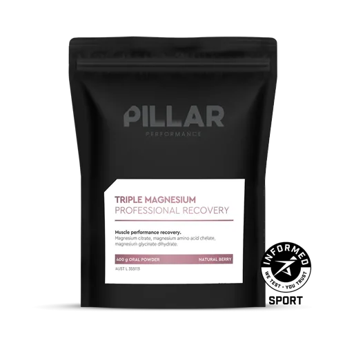 Pillar Performance Triple Magnesium 400g Natural Berry Flavour - Fitvibes Nutrition