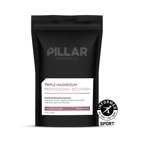 Pillar Performance Triple Magnesium 200g Natural Berry Flavour - Fitvibes Nutrition