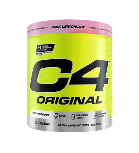 Cellucor C4 Original Pre-Workout 50 serves Pink Lemonade.