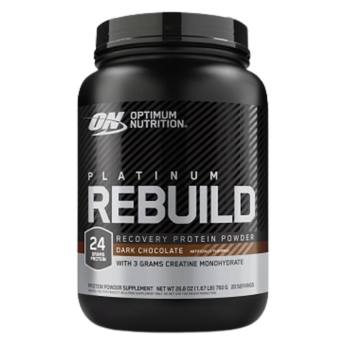 Optimum Nutrition Platinum Rebuild Dark Chocolate.