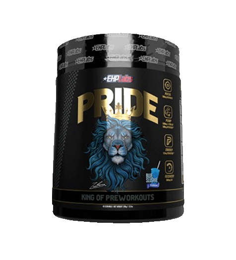 EHP Labs Pride Pre-Workout Blue slushie.