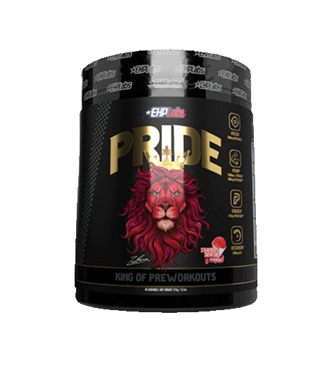 EHP Labs Pride Pre-Workout strawberry snow cone.