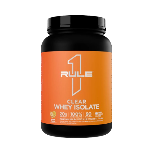 Rule 1 Clear Whey Isolate peach mango