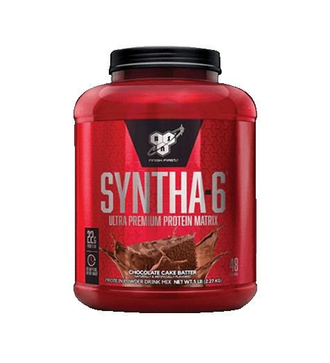 BSN Syntha-6 Protein Powder 5lb Chocolate Cake Batter Flavor.